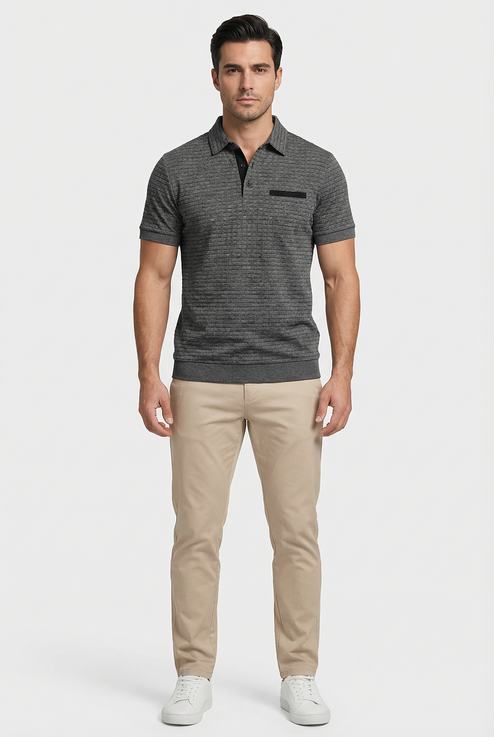 Men's Polo Shirt Cotton Short Sleeve Casual Fit