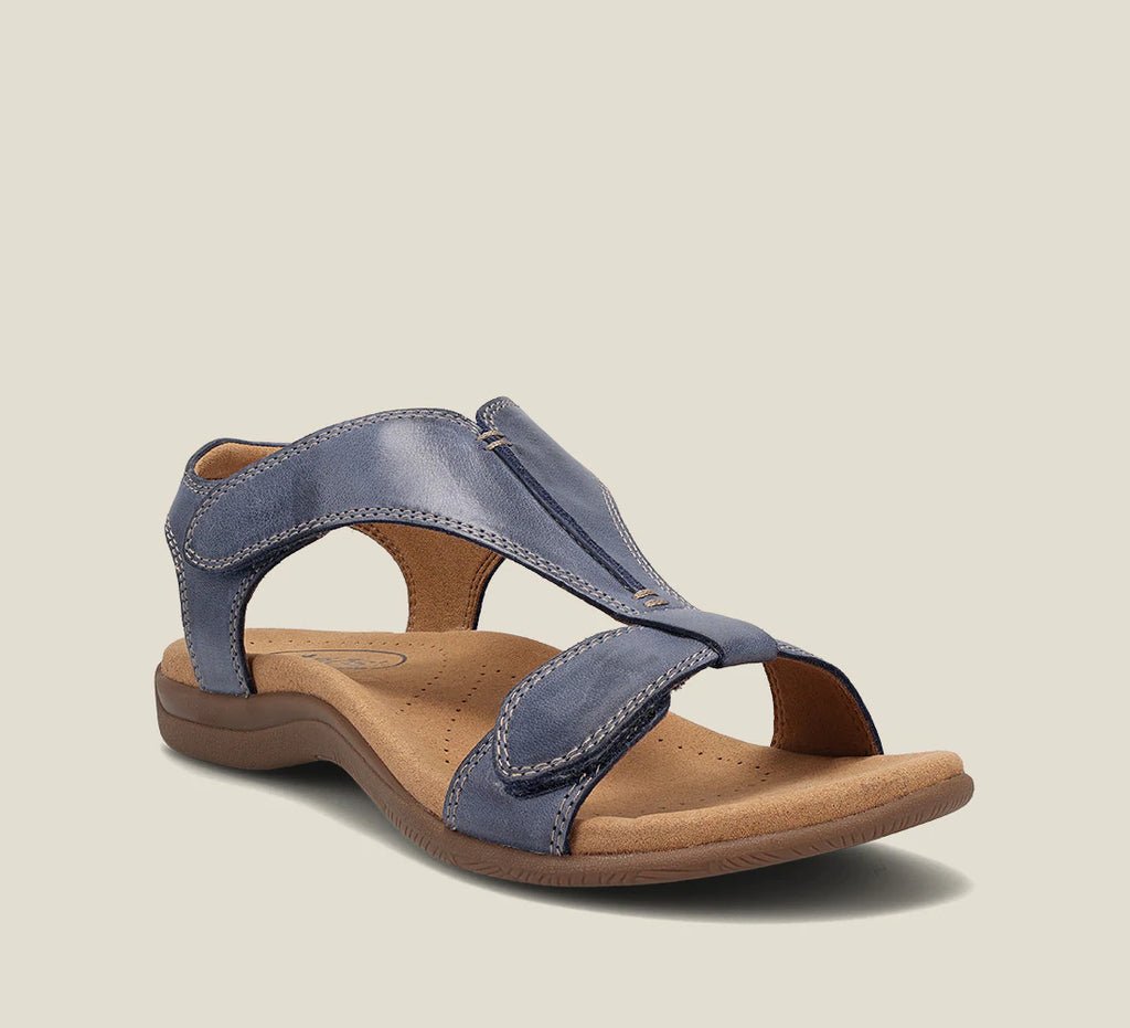 Women's Orthopedic Sandals Vegan Leather Slip-On Casual Footwear