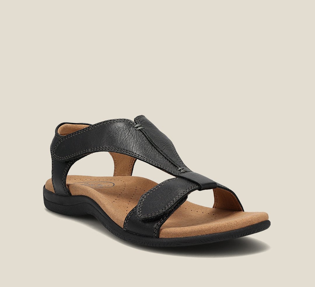 Women's Orthopedic Sandals Vegan Leather Slip-On Casual Footwear