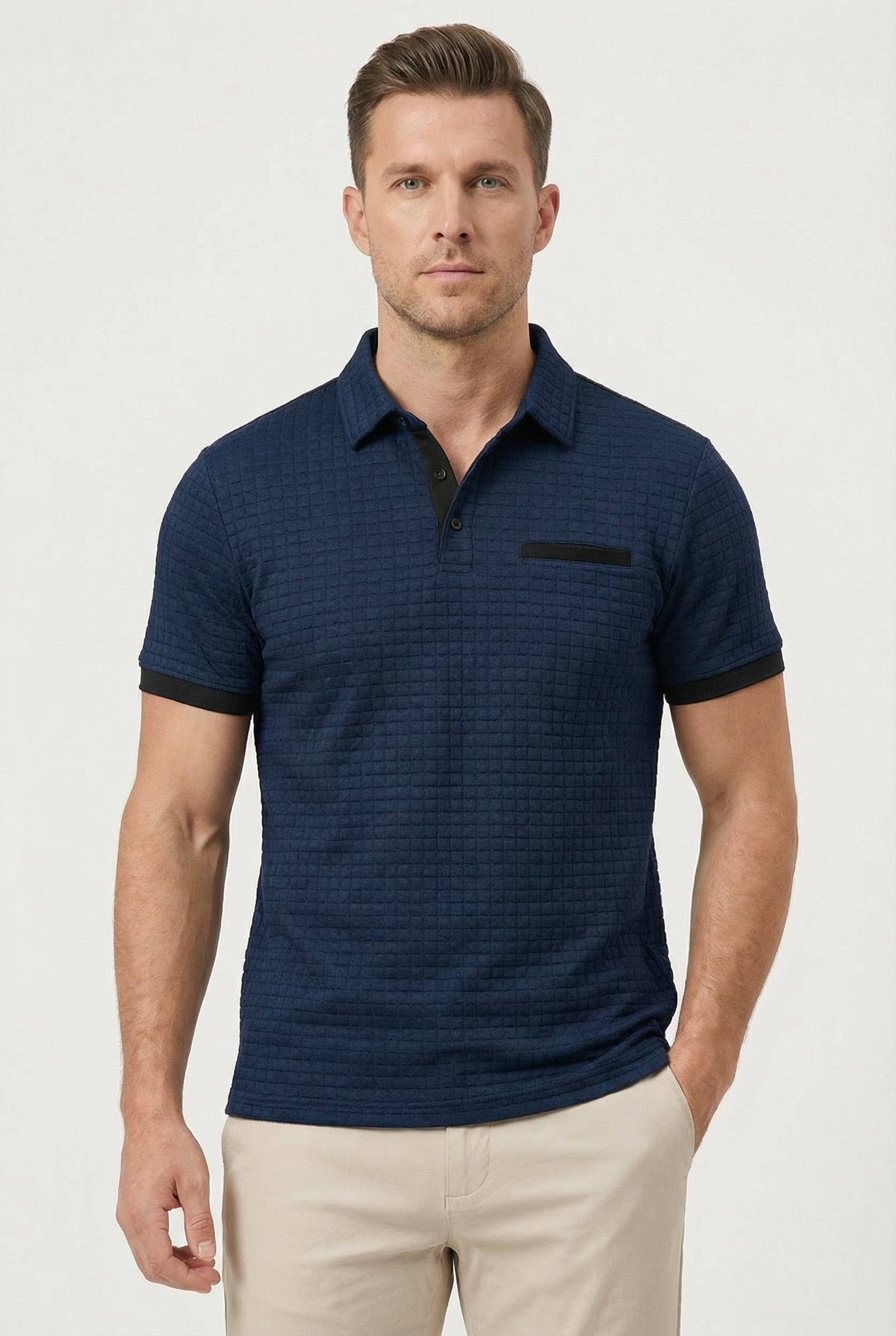 Men's Polo Shirt Cotton Short Sleeve Casual Fit