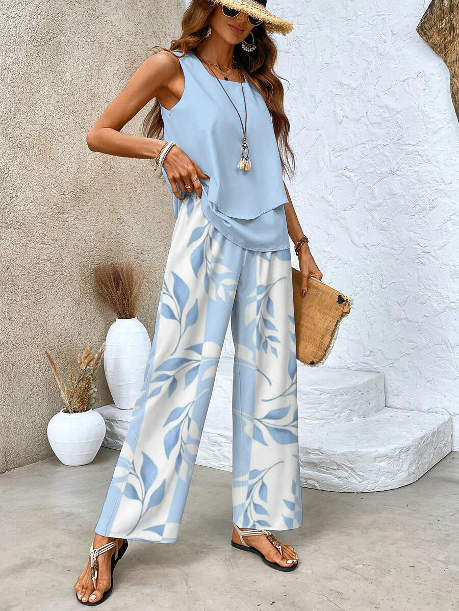 Women's Two-Piece Set | Clean Design, Short Sleeve, Casual Outfit