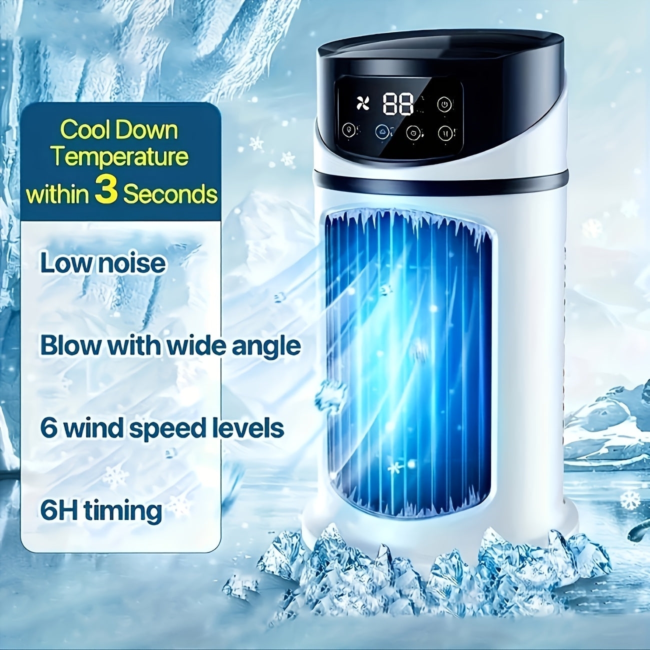 Portable Mist Cooling Fan - Adjustable, Quiet - Home & Outdoor Use