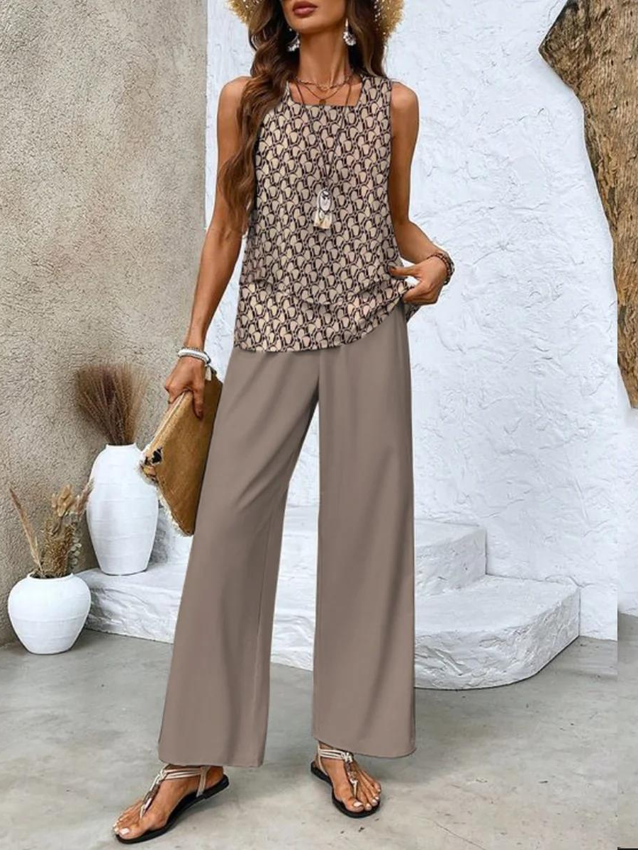 Women's Two-Piece Set | Clean Design, Short Sleeve, Casual Outfit