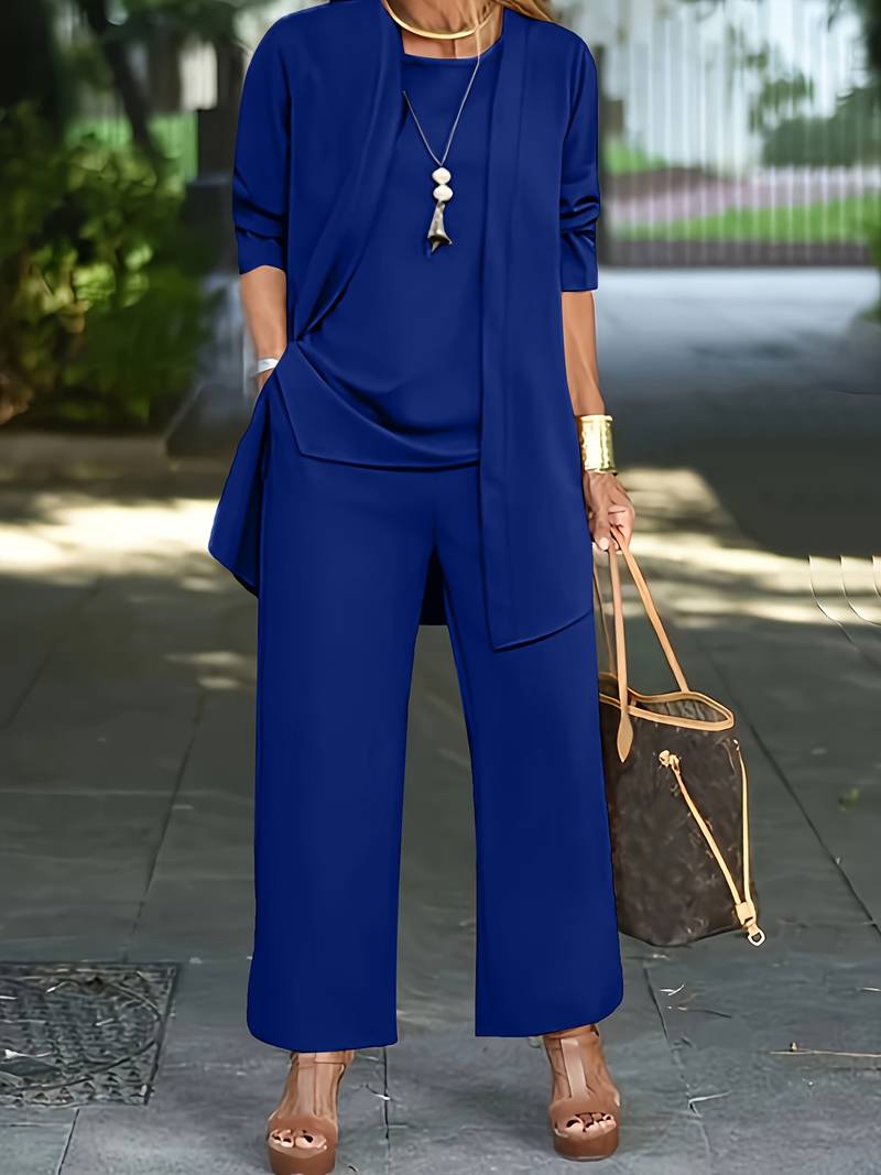Women's Three-Piece Pant Set Stylish Design | Casual Wear