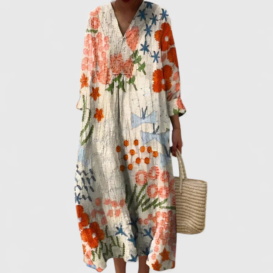 Women's Casual Everyday Dress Short Sleeve V-Neck Flowy