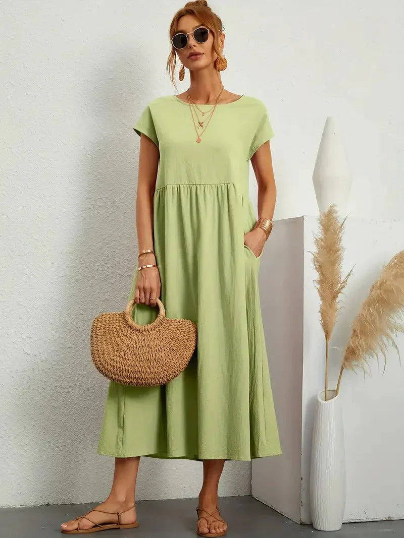 Women's Lightweight Dress V-Neck Sleeveless Floral Casual