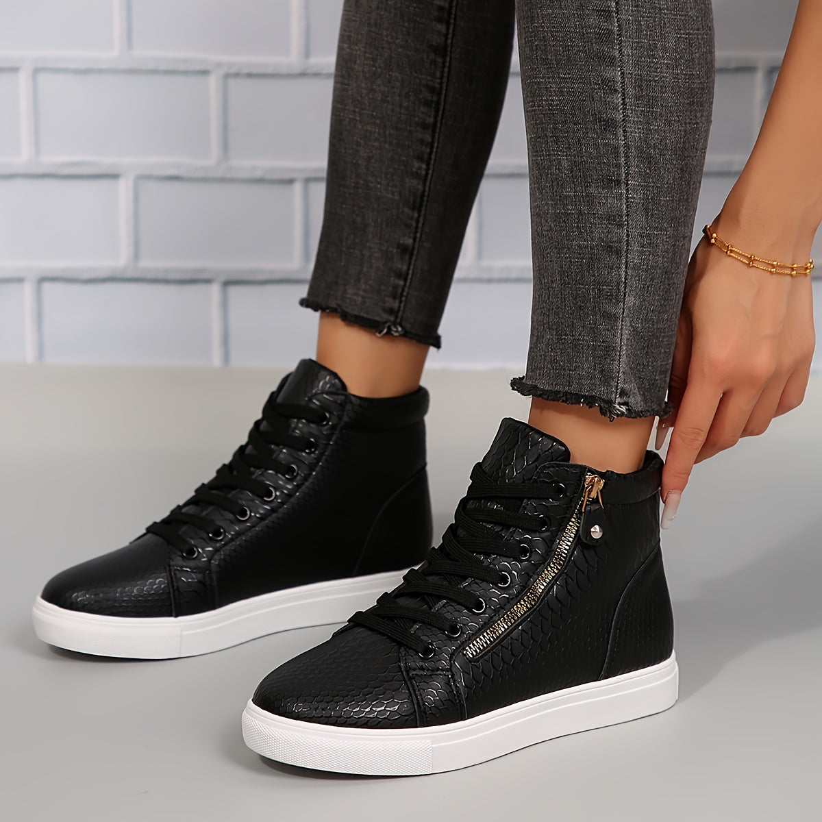 Women's High-Top Sneakers | Casual Style | Slip-On Design