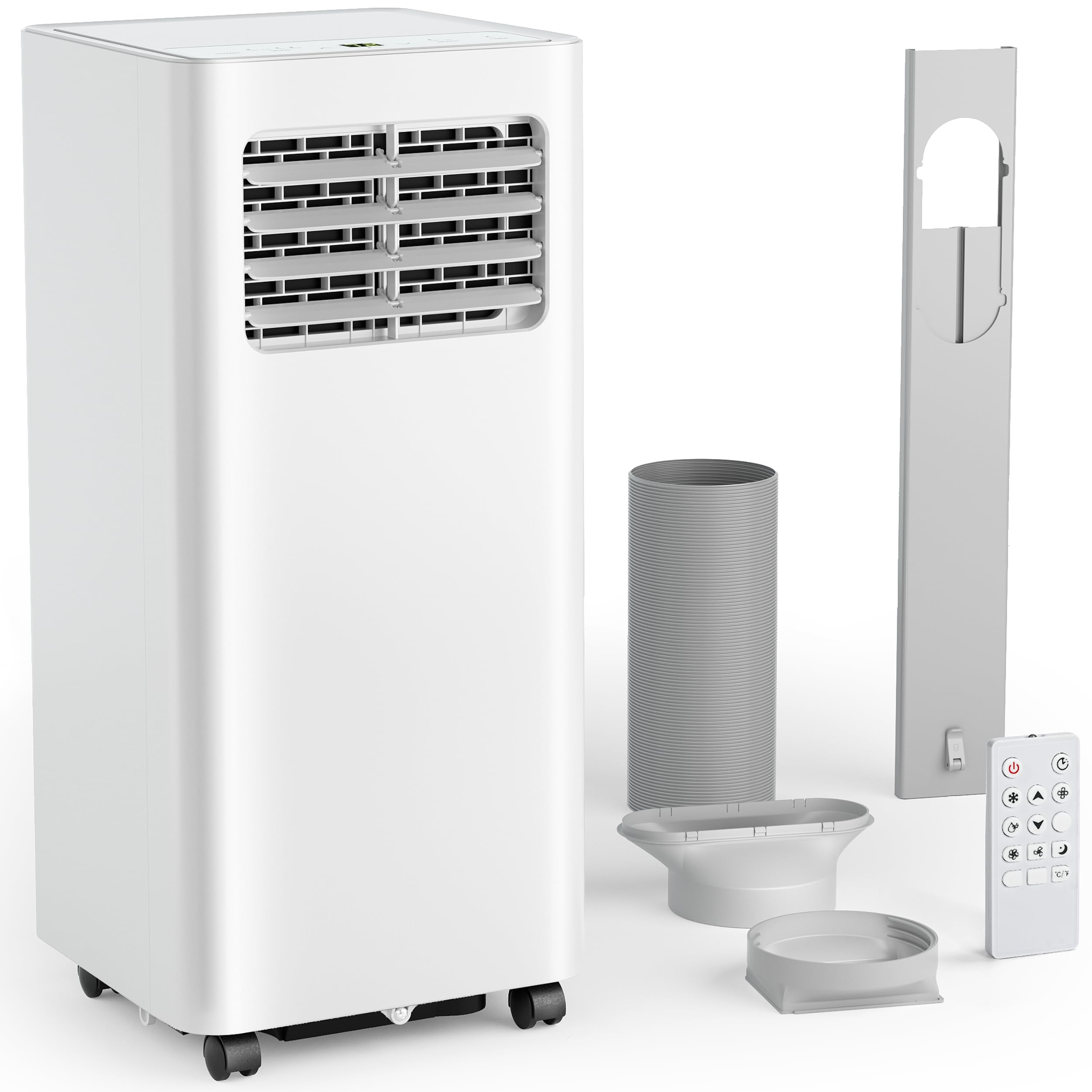9000 BTU Portable Air Conditioner Dehumidifier Remote Control Sleep Mode