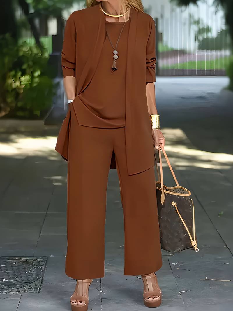 Women's Three-Piece Pant Set Stylish Design | Casual Wear