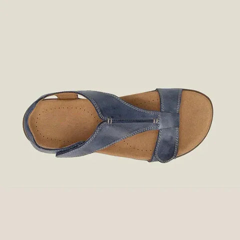 Women's Orthopedic Sandals Vegan Leather Slip-On Casual Footwear