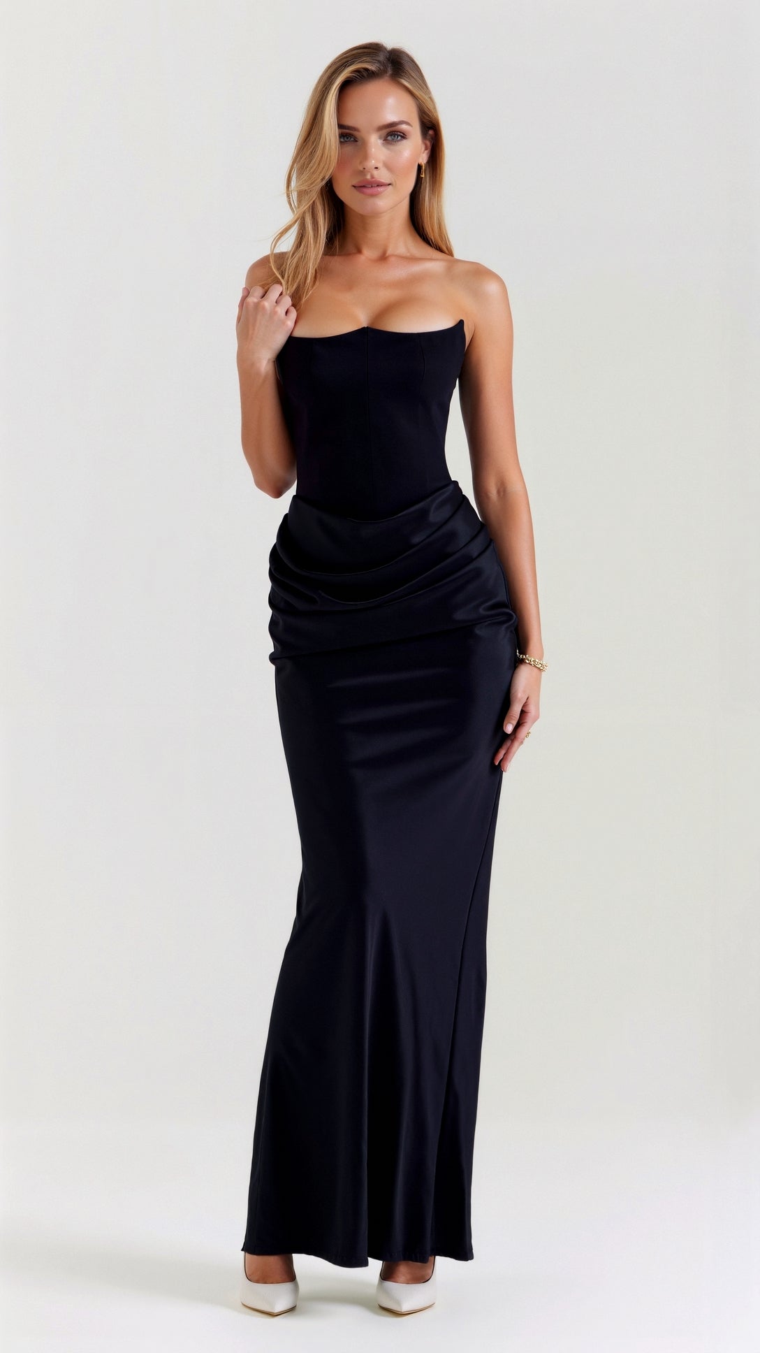 Bella | Women's Column Strapless Maxi Dress 0