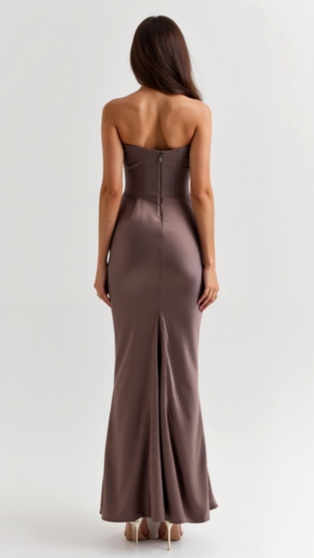 Bella | Women's Column Strapless Maxi Dress 4