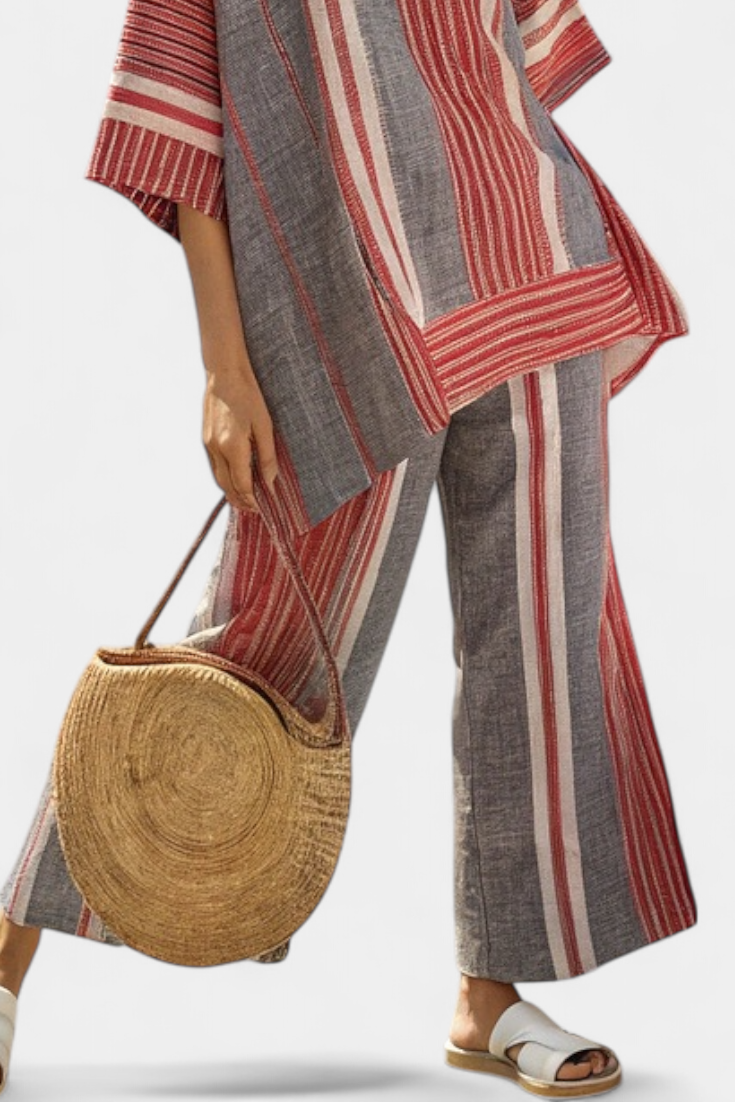 Bella | Women's Linen Wide Leg Pants Set 3