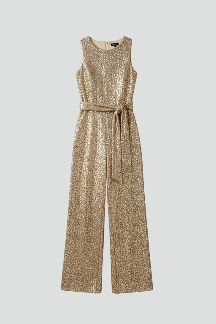 Bella | Women's Sequin Straight-Leg Evening Jumpsuit 1