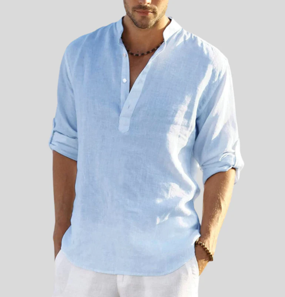 Men's Relaxed Shirt Open Collar Short Sleeve Casual