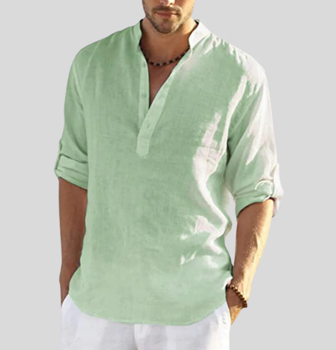 Men's Relaxed Shirt Open Collar Short Sleeve Casual