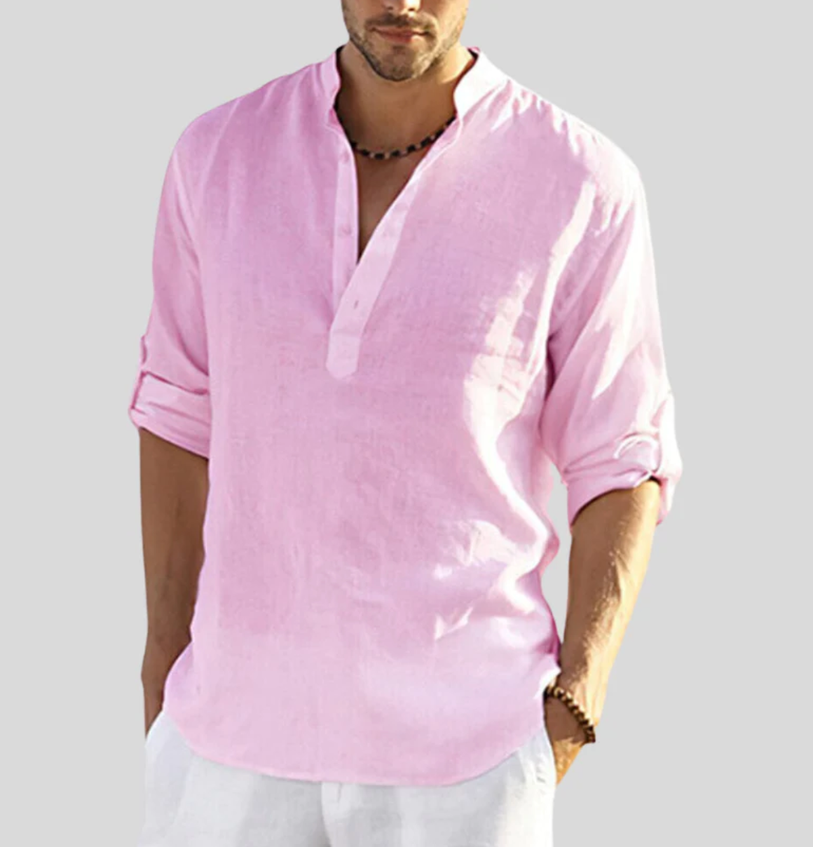 Men's Relaxed Shirt Open Collar Short Sleeve Casual