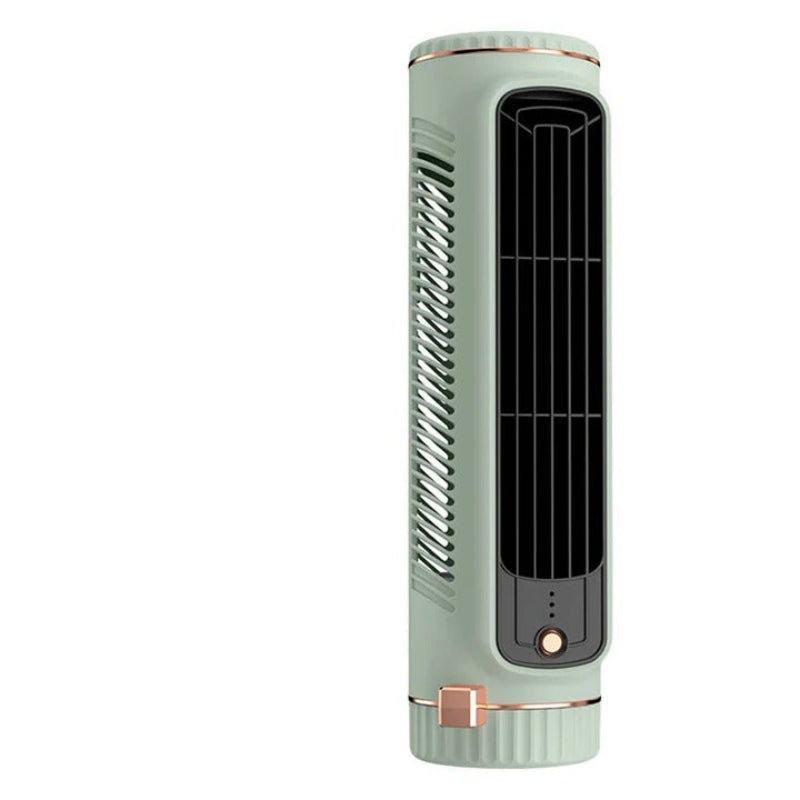 Bladeless Tower Fan, USB Powered, 3-Speed Settings, Built-In Battery