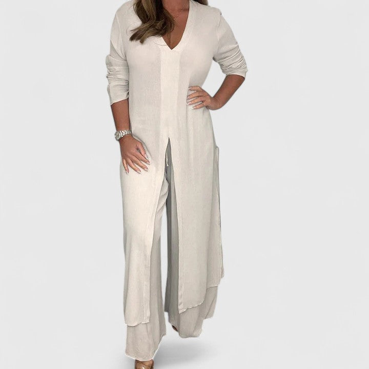 Carmen | Women's Chic Two-Piece Set with Wide-Leg Pants 2