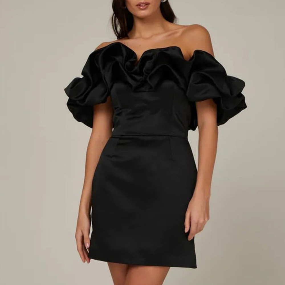 Chloe | Women's Ruffle Mini Cocktail Dress 1