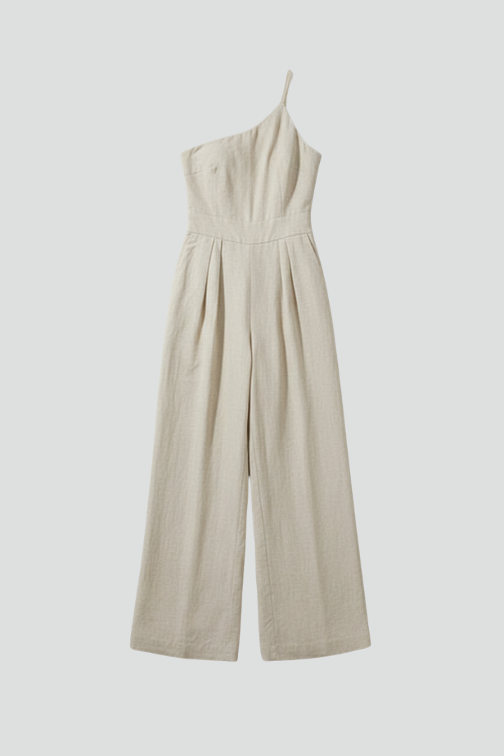 Clara | Women's Elegant One-Shoulder Wide-Leg Jumpsuit 1