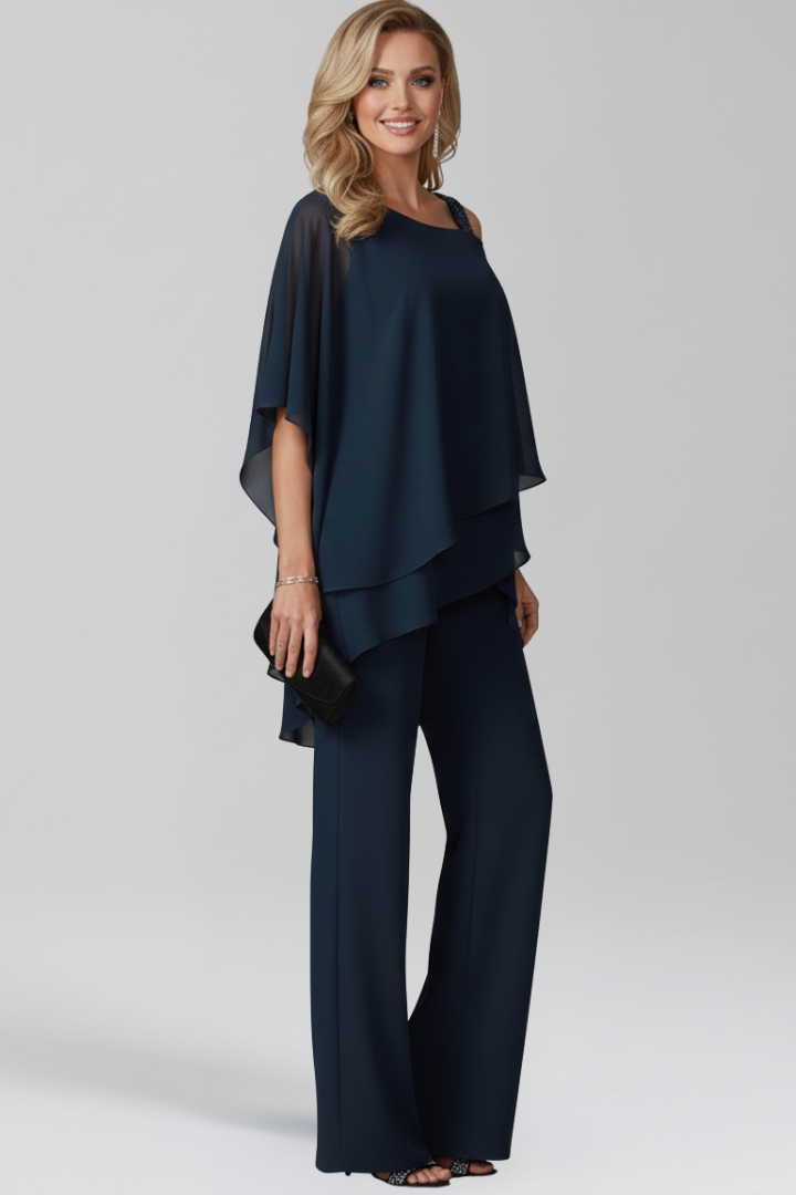 Daisy | Women's Jumpsuit Elegant Cold-Shoulder Wide-Leg 2