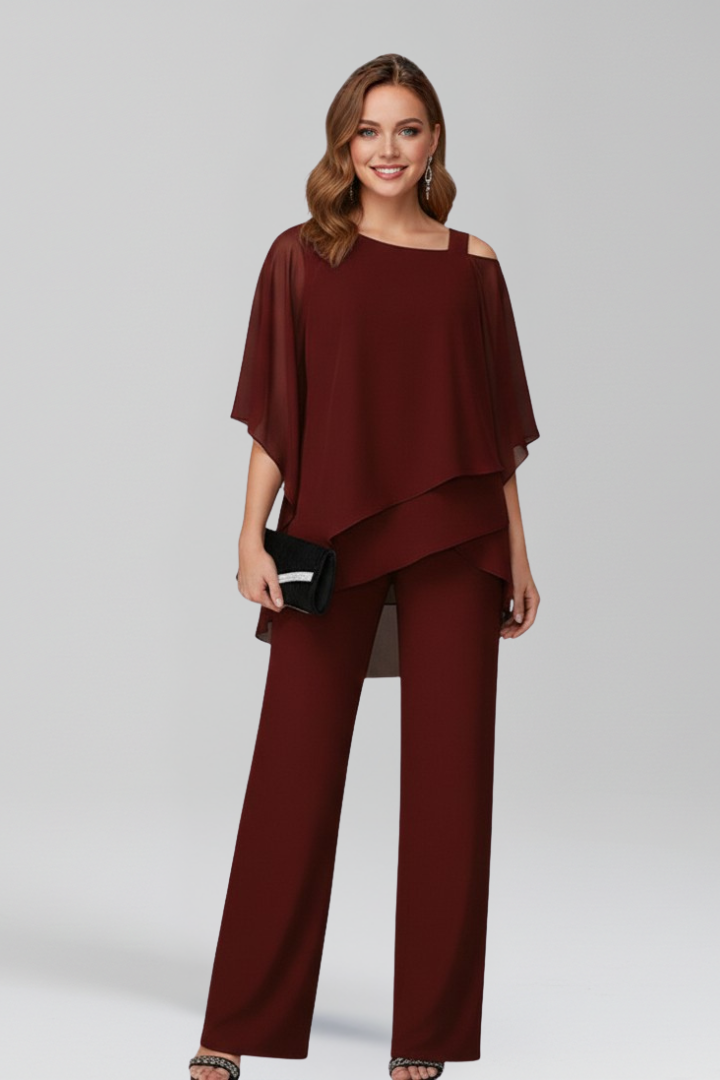 Daisy | Women's Jumpsuit Elegant Cold-Shoulder Wide-Leg 6