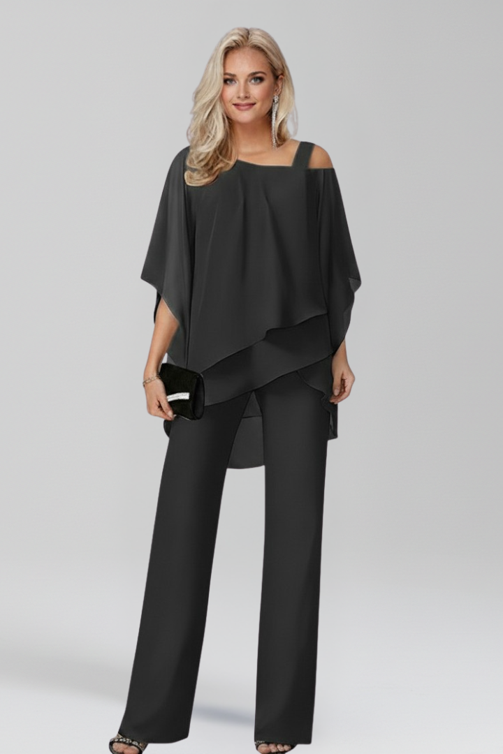 Daisy | Women's Jumpsuit Elegant Cold-Shoulder Wide-Leg 7