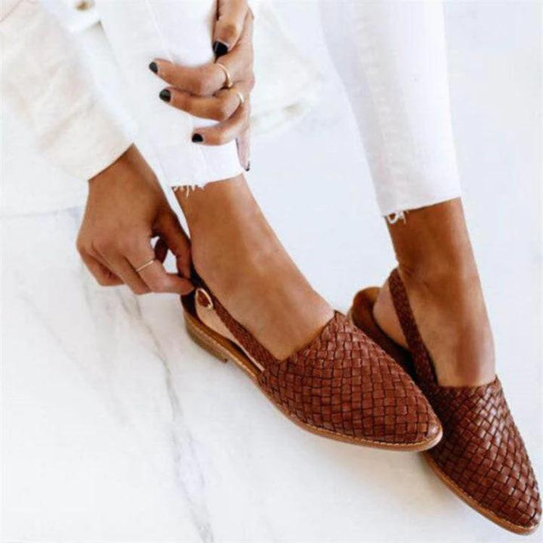 Diana | Women's Ballet Flats Woven Vegan Leather Design 0