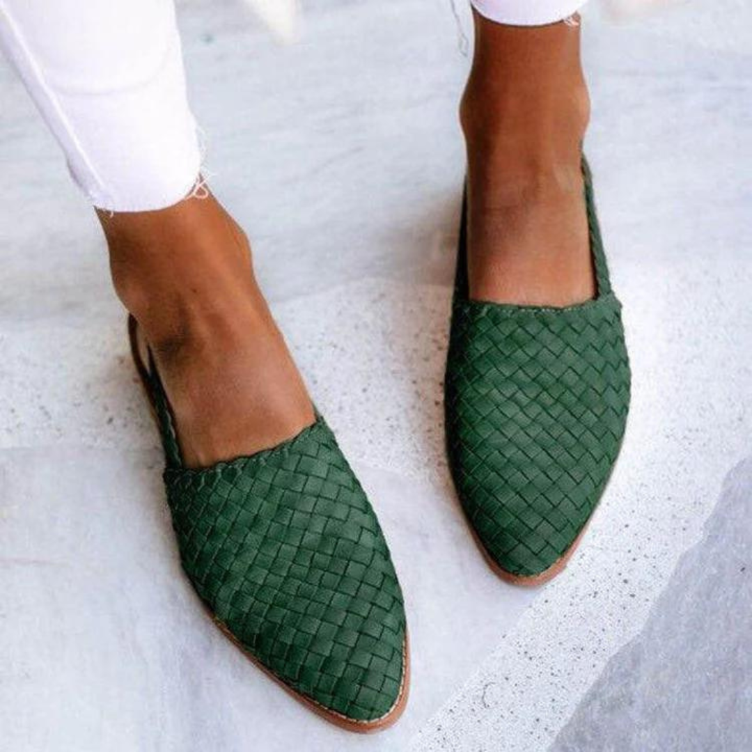 Diana | Women's Ballet Flats Woven Vegan Leather Design 1