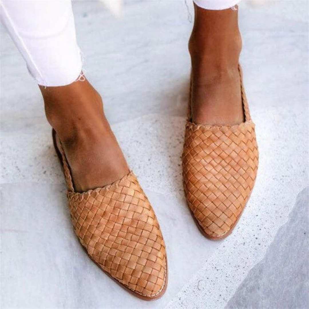 Diana | Women's Ballet Flats Woven Vegan Leather Design 2