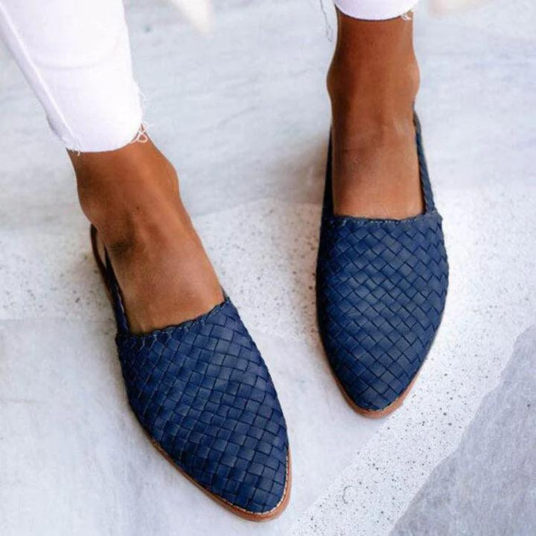 Diana | Women's Ballet Flats Woven Vegan Leather Design 3