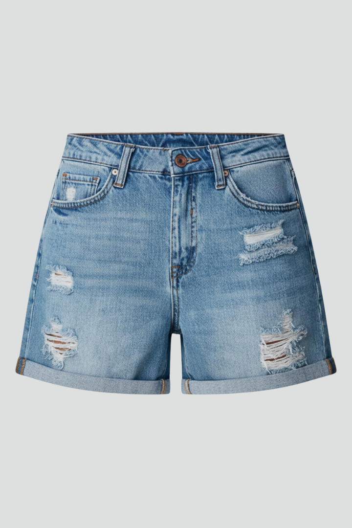 Women's Casual Shorts Distressed Fringe Hem