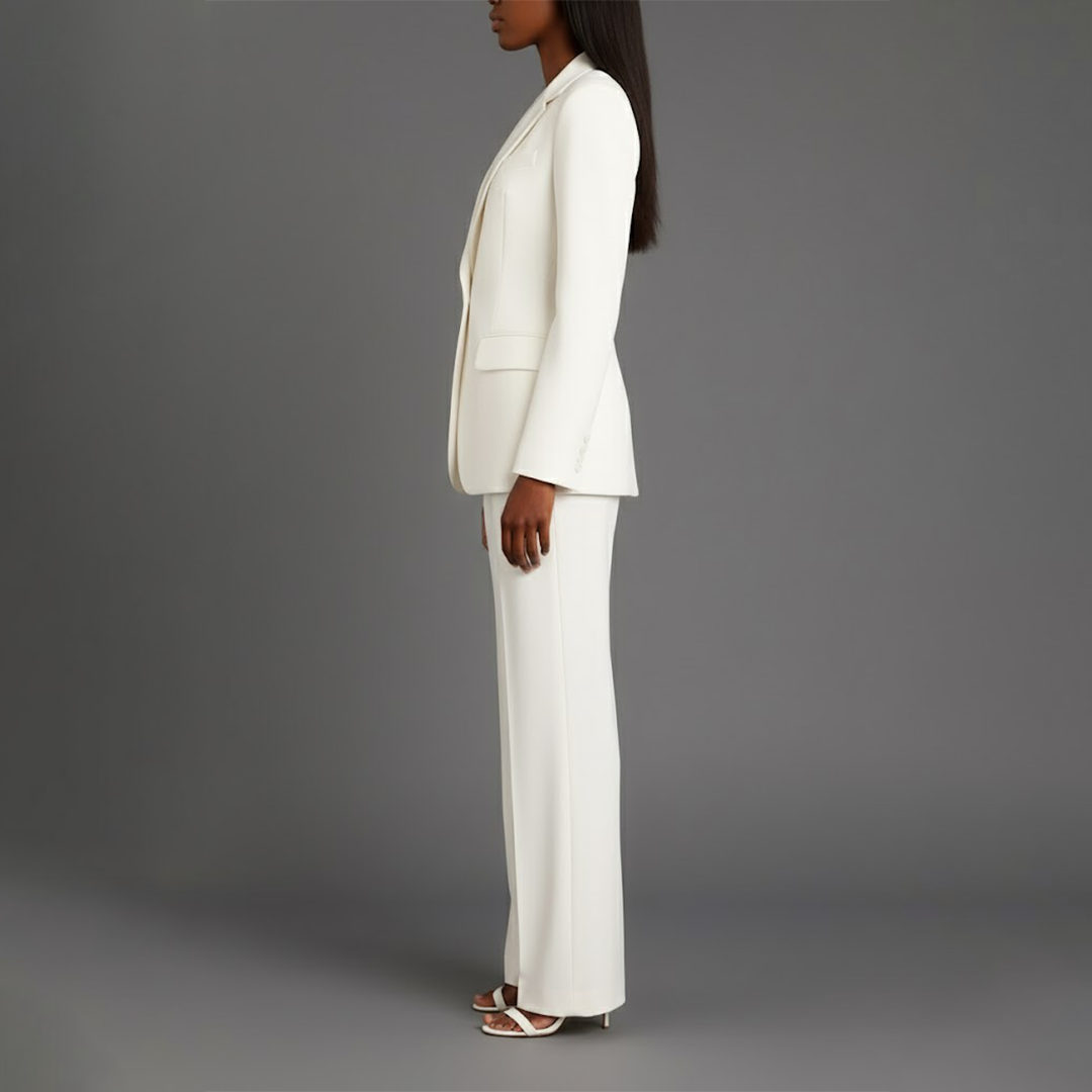 Women's Blazer Set | Button Front | Wide Leg Trousers | Casual Outfit