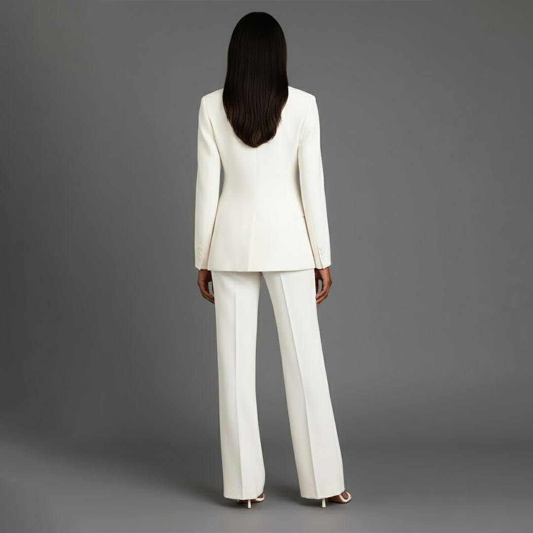 Women's Blazer Set | Button Front | Wide Leg Trousers | Casual Outfit