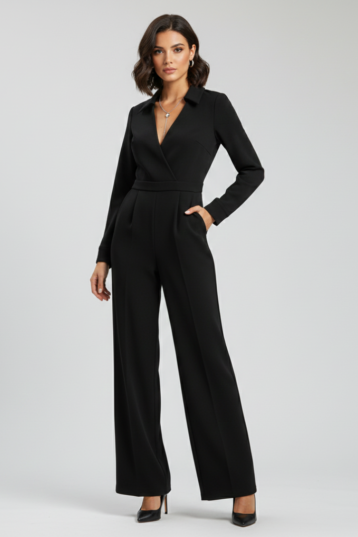Ella | Women's Tailored Wide-Leg Jumpsuit 0