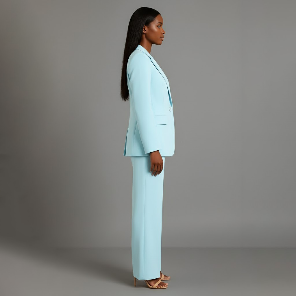 Women's Blazer Set | Button Front | Wide Leg Trousers | Casual Outfit