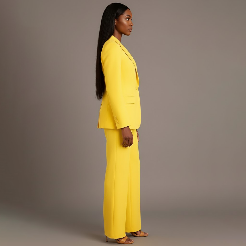 Women's Blazer Set | Button Front | Wide Leg Trousers | Casual Outfit