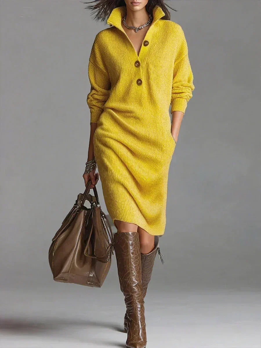 Fiona | Women's Chic Sweater Dress with Flattering Fit 0