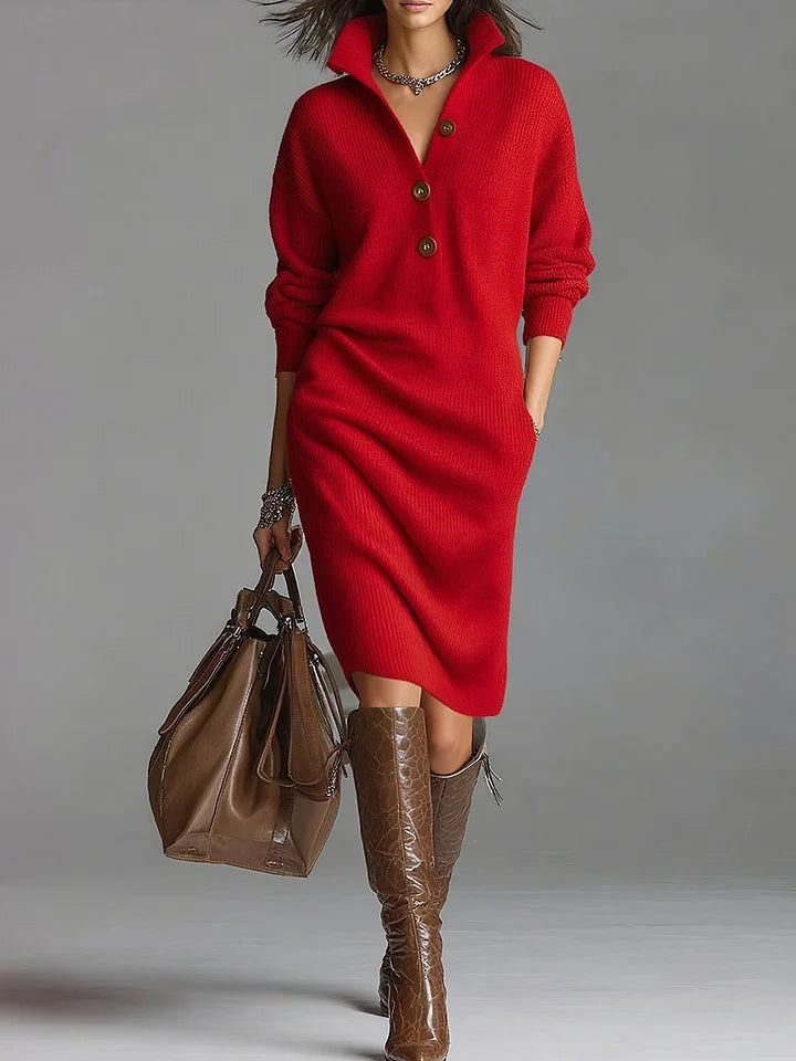 Fiona | Women's Chic Sweater Dress with Flattering Fit 1