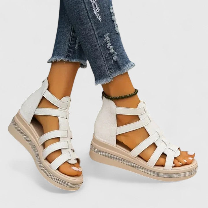 Kara | Women's Orthopedic Wedge Sandals with Rhinestones 4