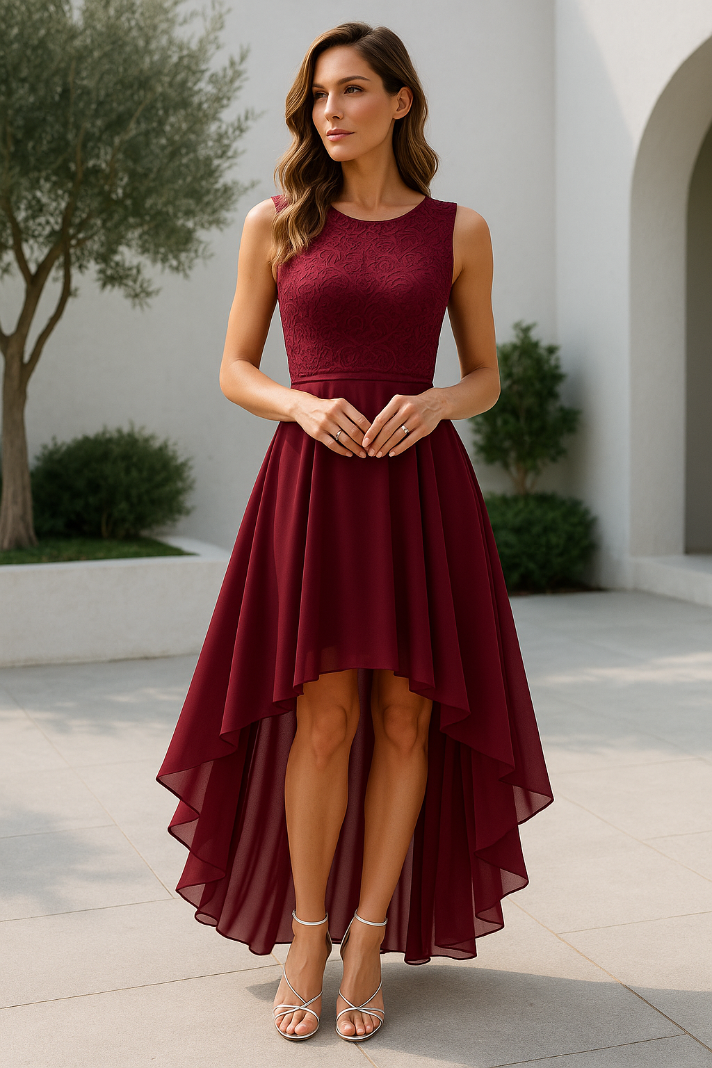 Katherine | Women's High-Low Elegant Cocktail Dress 0