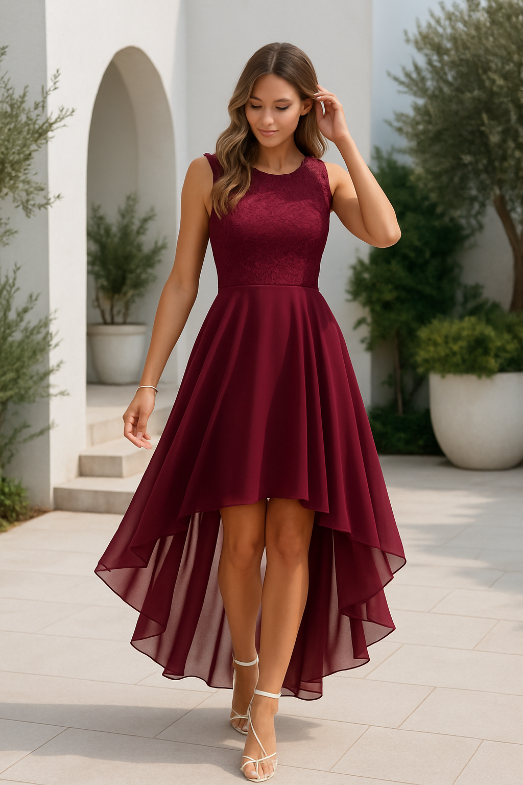 Katherine | Women's High-Low Elegant Cocktail Dress 1