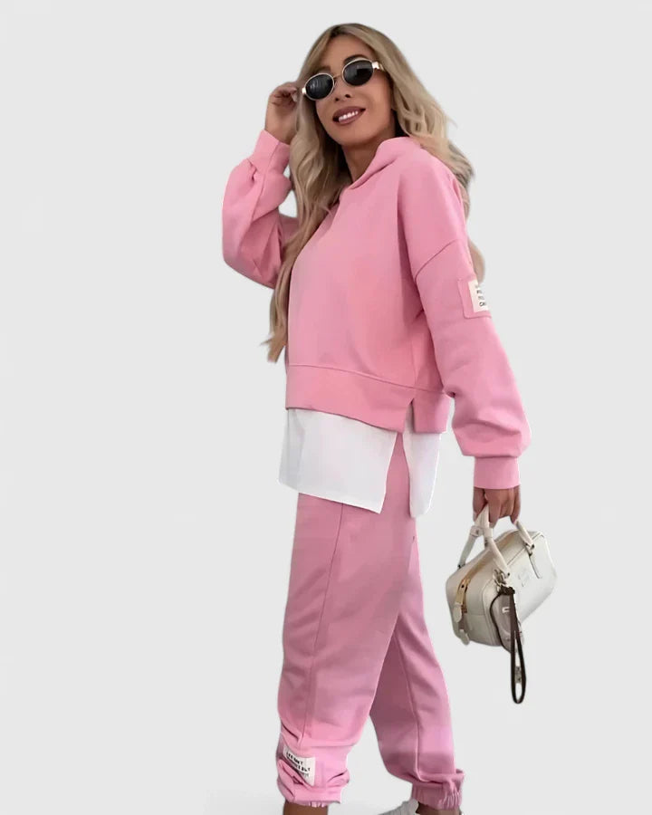 Kira | Women's Cozy Color-Block Sweatshirt Set 0