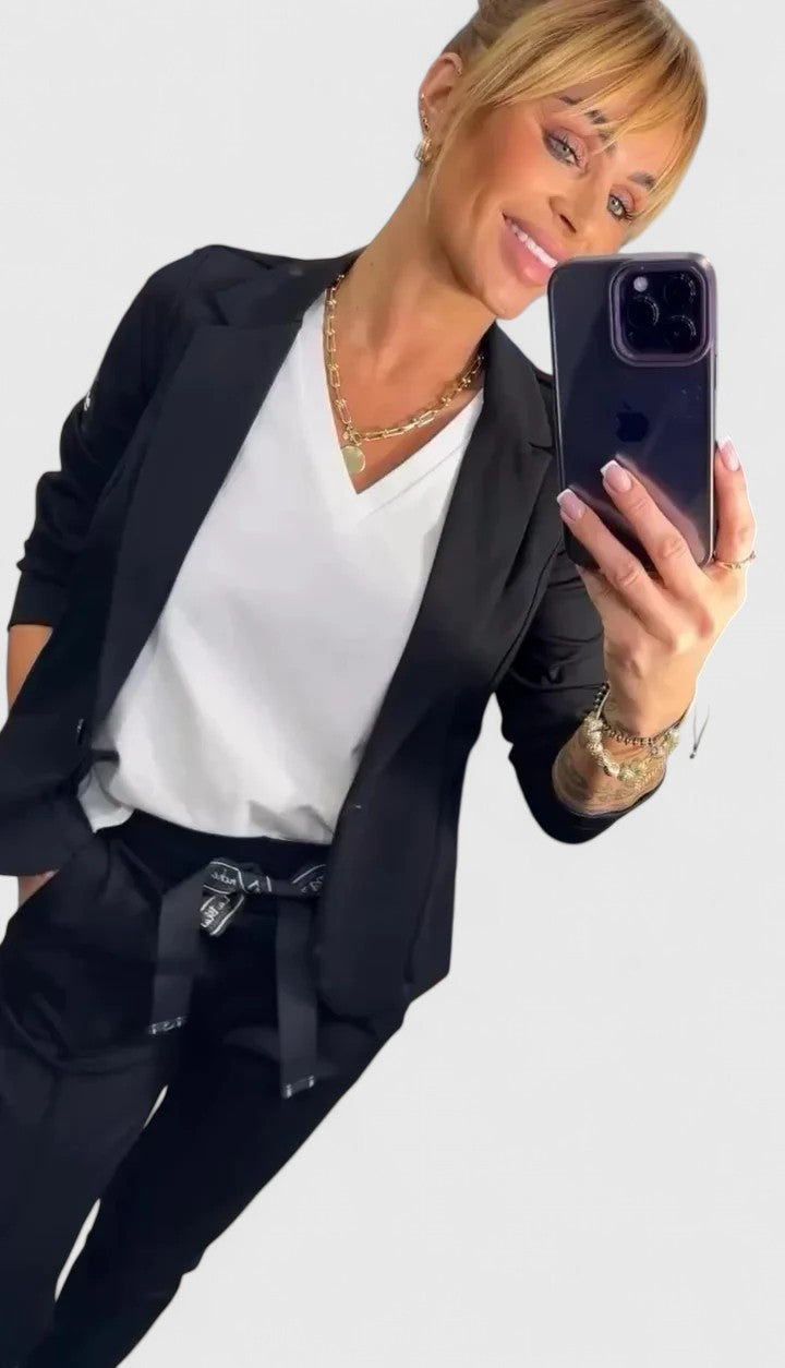 Kira | Women's Two Piece Set Elegant Blazer Joggers 14
