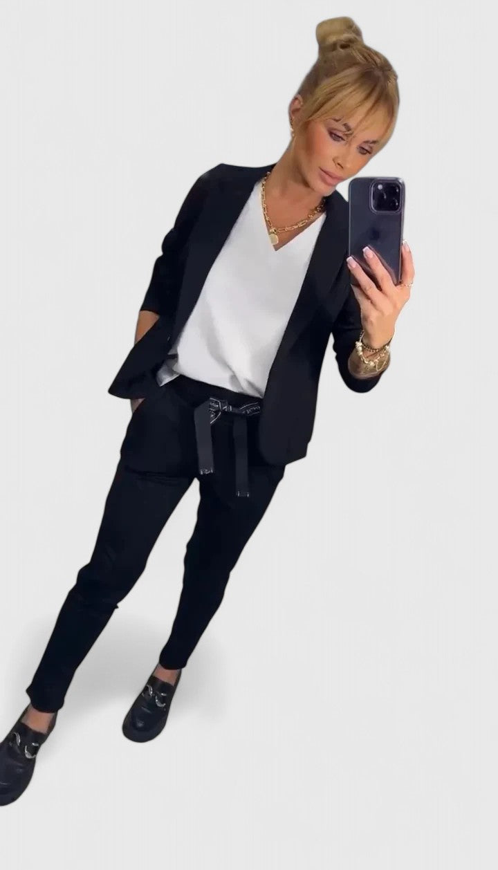 Kira | Women's Two Piece Set Elegant Blazer Joggers 8