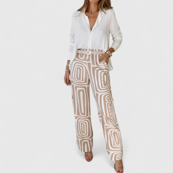 Kira | Women's Two Piece Set with Geometric Print 0