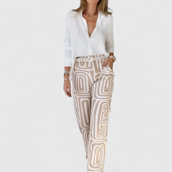 Kira | Women's Two Piece Set with Geometric Print 3