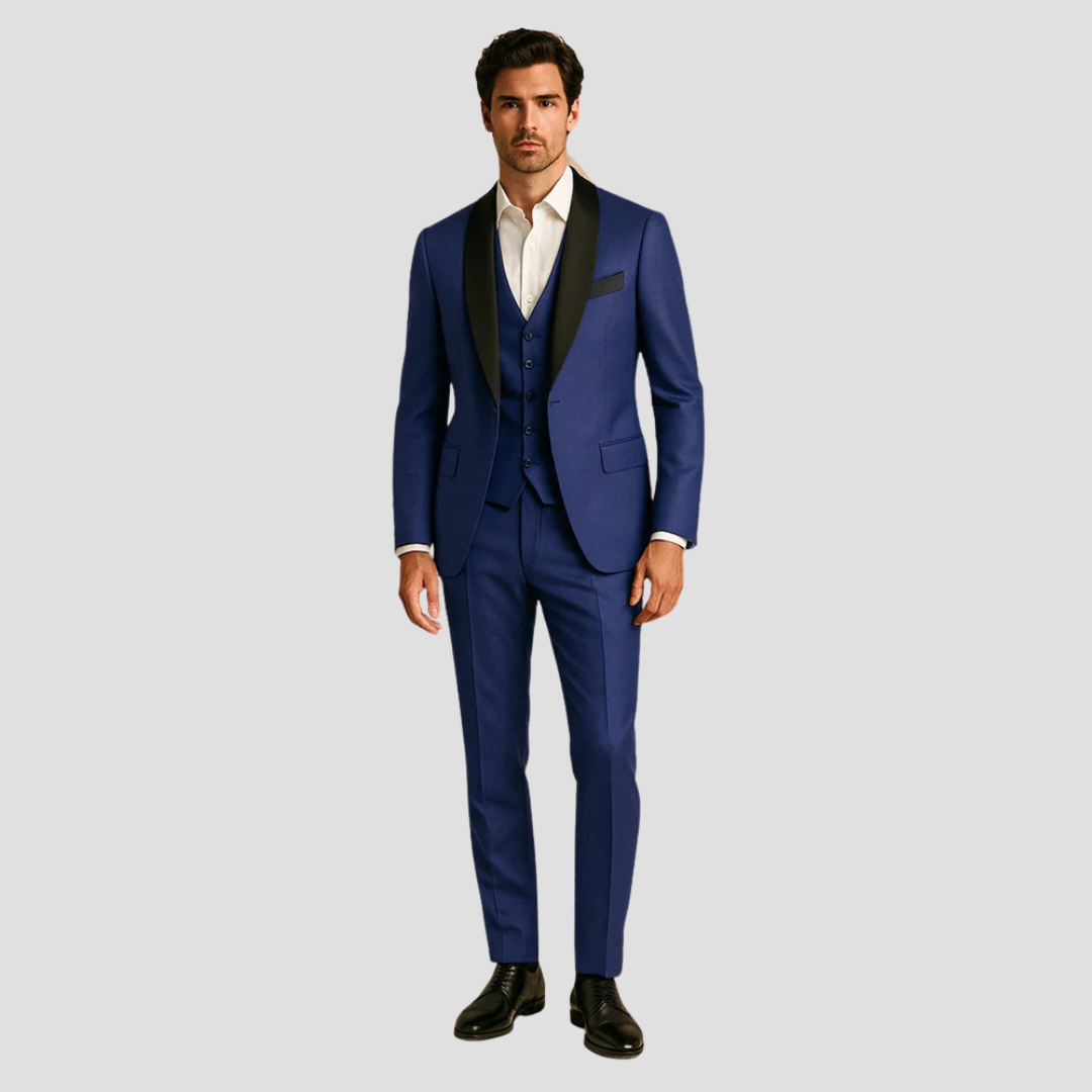 Men's Slim Fit Three-Piece Tuxedo Suit | Formal Wear