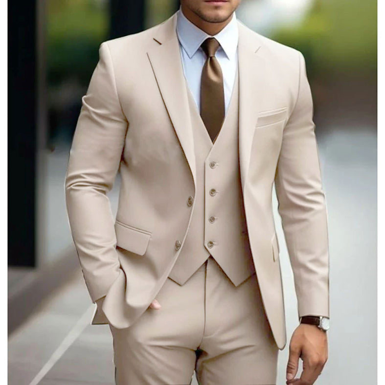 Men's Slim Fit Three-Piece Wedding Suit | Formal Attire